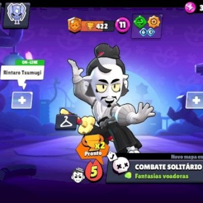 Conta brawl stars 49k trofeus, 104 brawlers