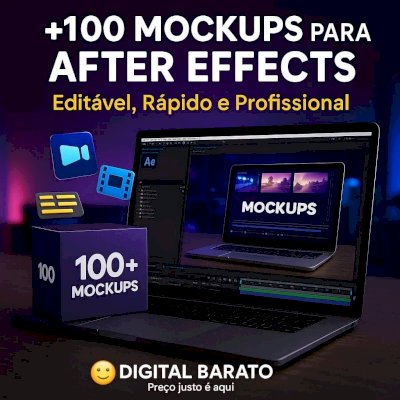 🎞️ +100 Mockups para After Effects 🎬 Edição Profissional e Criativa! 💥