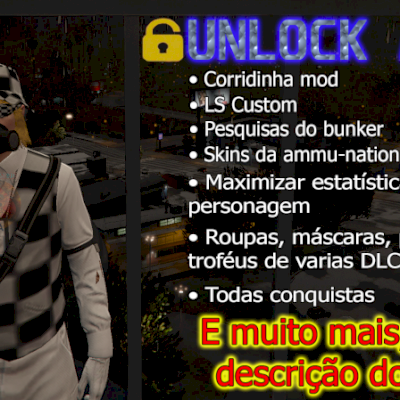 UNLOCK ALL + NÍVEL 120 p LEGACY E ENHANCED | GTA Online [PC] LEGACY