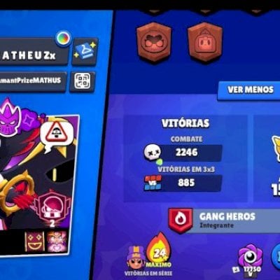 Conta de brwal 41 k de troféus tem e muitas coisas lendária