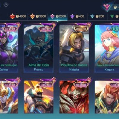 Conta mobile legends - 2 skins legend +300 skins