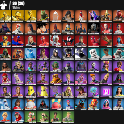 CONTA COM MIDAS, LARA CROFT, PASSE DA MARVEL, PASSES ANTIGOS E MUITAS SKINS BOAS