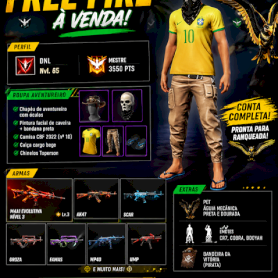 🔥 CONTA DE FREE FIRE À VENDA – PRONTA PRA DOMINAR! 🔥  🚀
