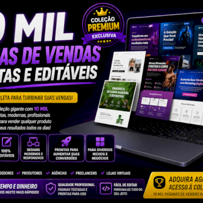 💎 10 Mil Páginas de Vendas Premium Prontas e Editáveis ⭐