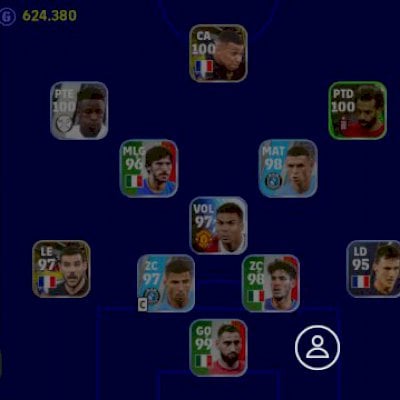 Conta Efootball Mobile com várias cartas raras