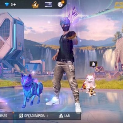 Conta ff com duas arma evolutiva carabina  topson