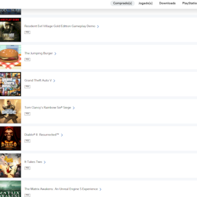 Conta PSN | GOW Ragnarök + RE4 Remake + Cyberpunk + RDR2 Ultimate + TLOU + GTA V