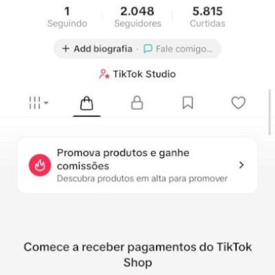 CONTA DO TIKTOK COM SHOP ATIVO +2K SEGUIDORES (ENGAJAMENTO REAL)