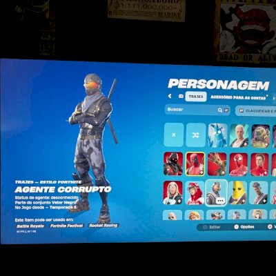 Conta Fortnite 90 skins + mochila mais rara do jogo, desde o capítulo 1