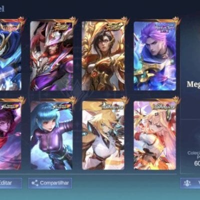 CONTA MOBILE LEGENDS 374 SKINS