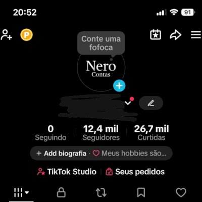 CONTA TIKTOK - 12K COM SEGUIDORES E VIEWS 100% REAIS! LIVE E LINK NA BIO!