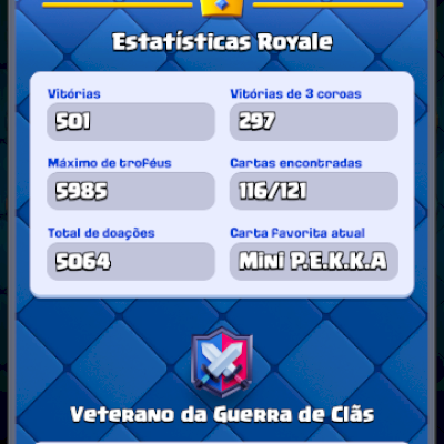 Conta completa 5800 troféus promoção