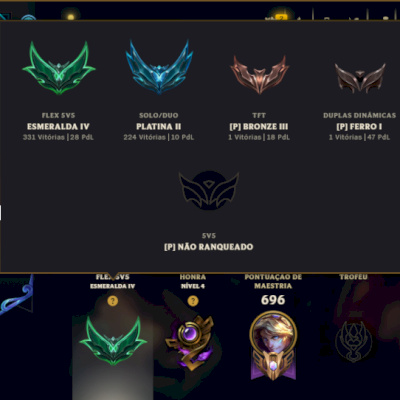 Platina 2 com TODOS os Champs e 178 Skins ( MONO ADC )