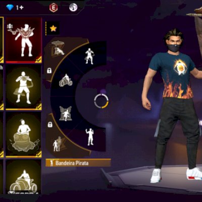 Conta rara FF level 72 mais de 600 skins