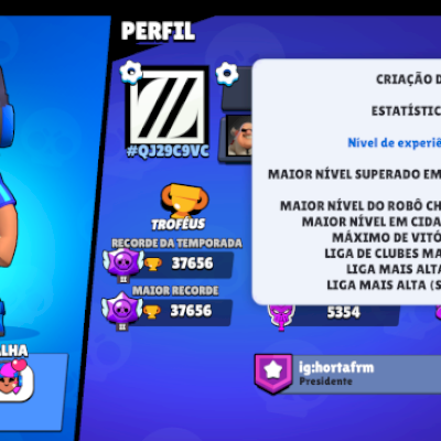CONTA RARA!!! 37K🏆 90 BRAWLERS E VARIAS SKINS + CONTA DE CLASH ROYALE RARA