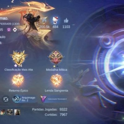 Conta Mlbb - 297 skins - 170 diamantes