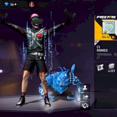 Conta do ff lvl 62 com diversos itens