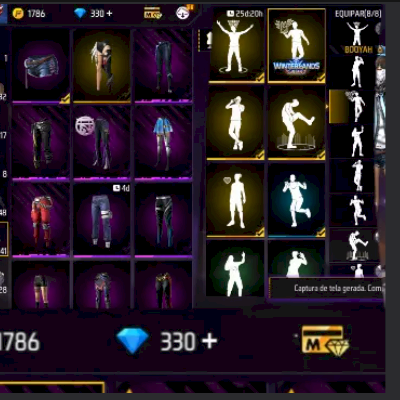 CONTA FREE FIRE COM BARBINHA, PLACAR NO ARSENAL DA FAMA, SKIN DA AN94, LEVEL 50