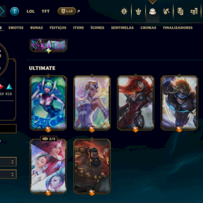 Conta de lol 1808 skins todas raras