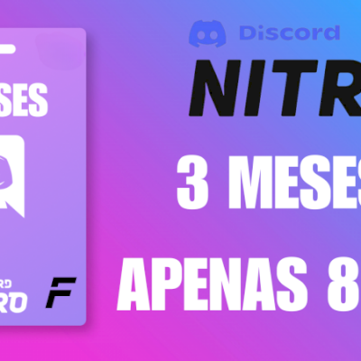 Discord Nitro Gaming 3 Mêses + 6 Impulsos + ENVIO RÁPIDO