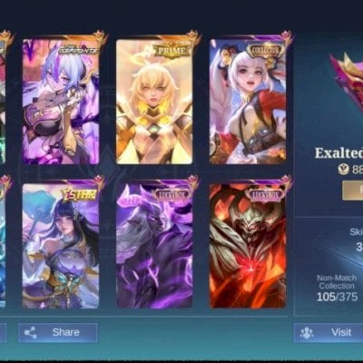 CONTA MOBILE LEGENDS 385 SKINS, TODOS OS HERÓIS, TODOS OS EMBLEMAS NO MÁXIMO