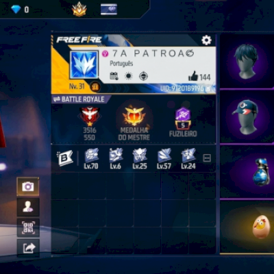 ​💎 CONTA FREE FIRE - MESTRE (INICIANTE) 💎