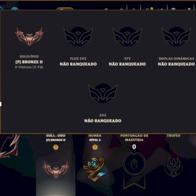 Bronze 2 com 150 Champs e 254 Skins +5 Prestigios