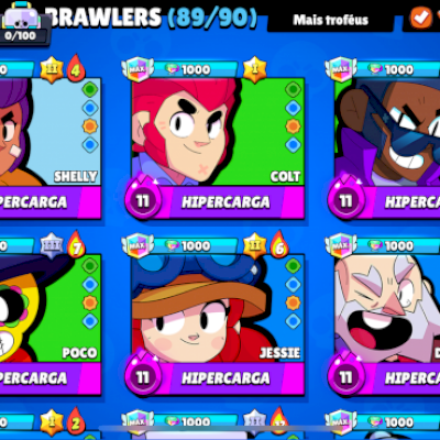 Conta full 85k troféu! 75k gold e 75k de Poder