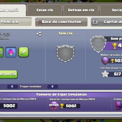 Conta Clash of clans - CV15 - skins - paisagens