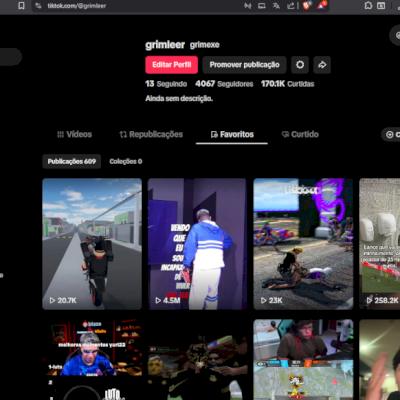 Conta de tiktok 4000 seguidores com acesso a live, 170k de curtidas.