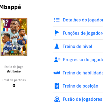 Contas efootball com Mbappe 107