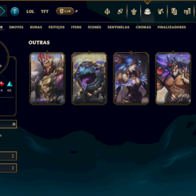 Unranked com 120 Champs e 83 Skins +2 Prestigios