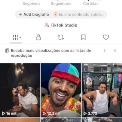 Vendo conta do tik Tok muito engajada