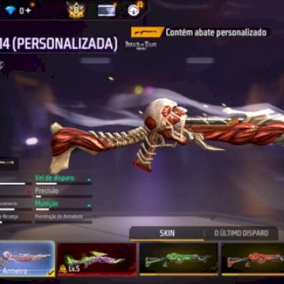 Vendo esta conta de FF 2 calça angelical, cabelinho de fita, mts armas evolutiva