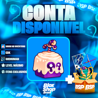 CONTA BLOX FRUITS > 🍩DOUGH NO INVENTÁRIO + ⚔️CDK + 👊GODHUMAN + LEVEL MÁXIMO