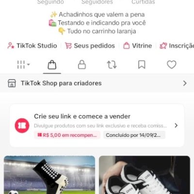 Conta tiktok shop