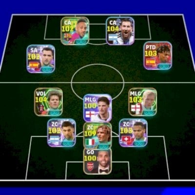 mbl/109maldini, romero, akanji, x.alonso, scholes, yamal, merino, messi, sheva +