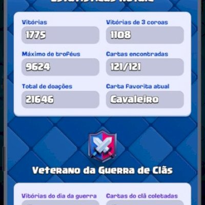 Conta clash royale 9624 trofeus
