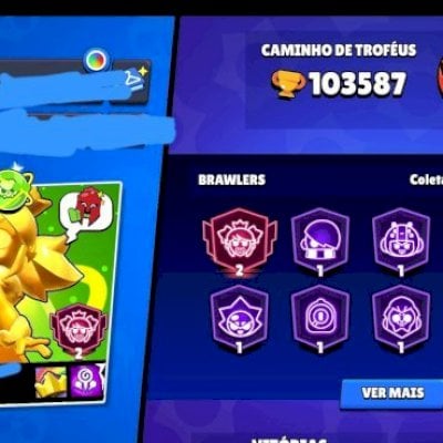 CONTA DE 2019 COM 100K E TODOS OS BRAWLERS NÍVEL 11 E TODOS OS BUFFIES!