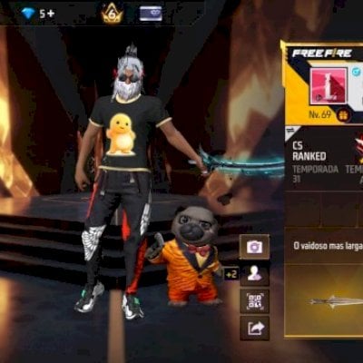 Conta ff, 500 peita,barbinha, anjo vermelha, badeirao, sombra roxa e etc..