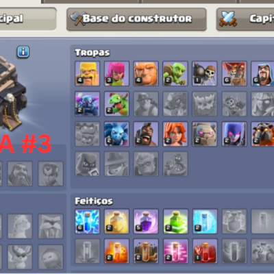 Conta Clash of Clans TH9 Nível 74 💎 1800+ Gemas • 👑 20/10