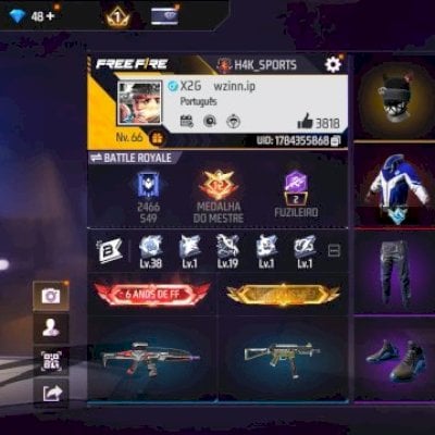 CONTA DE FF TOP COM MAIS DE 300 PEITAS/ROUPA LENDÁRIA/BARBINHA/UMP E XM8 ATT