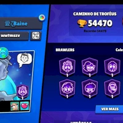Conta Brawl Stars 54k+ troféus (101 brawlers fama mundial 2)