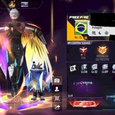 CONTA FREE FIRE LEVEL 76 UMP ATT MUITO BOA