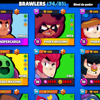 Conta brawl star 75/82 brawlers 26 mil troféus (pra vender rápido)