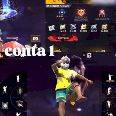CONTAS FREE FIRE GEMADA E BASICA