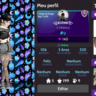 Conta Feminina, antiga, lvl 16, vários itens (alguns limitados/por crows)