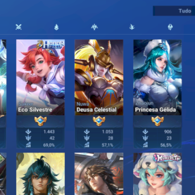 Conta Honor of Kings FULL | Diversos Personagens | Nível 105