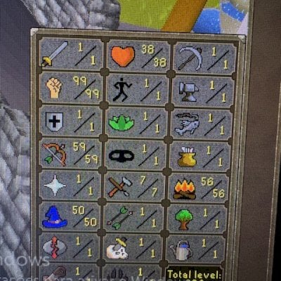 Conta OSRS Jagex com 4 Personagens PVP