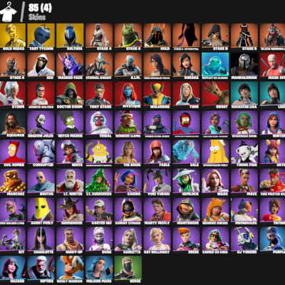 CONTA COM MIDAS, REI DE GELO, PASSE DA MARVEL, PASSES ANTIGOS E 1200 VBUCKS